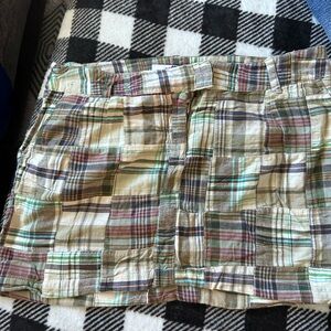 Plaid Patchwork Women's Shorts